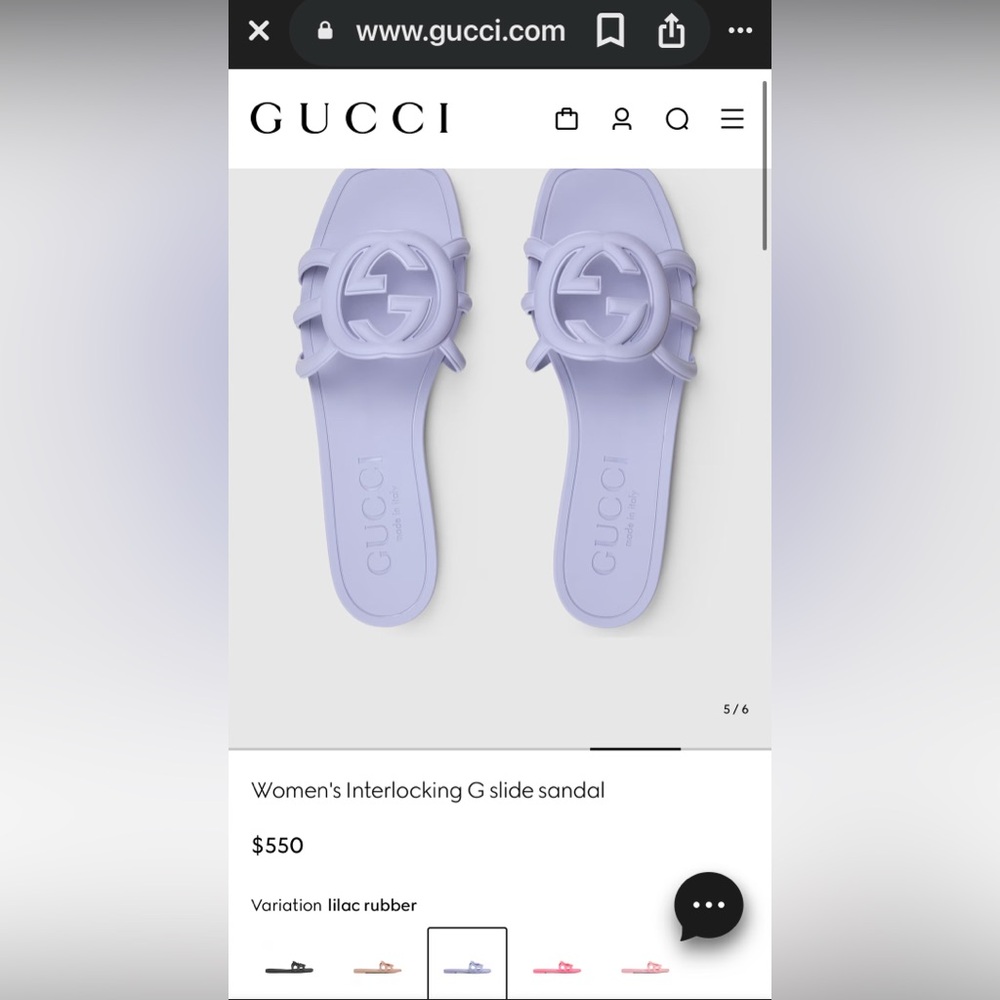๐ฅGUCCI ๐Women's Interlocking G slide sandal-IN GUCCI NOW @$550! Gorg! Sz 38/8 - Picture 5 of 16